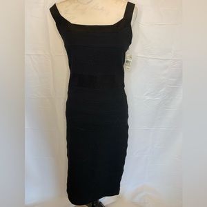 DIANE VON FURSTENBERG BLACK STITCHES DRESS SIZE 12 NEW WITH TAGS